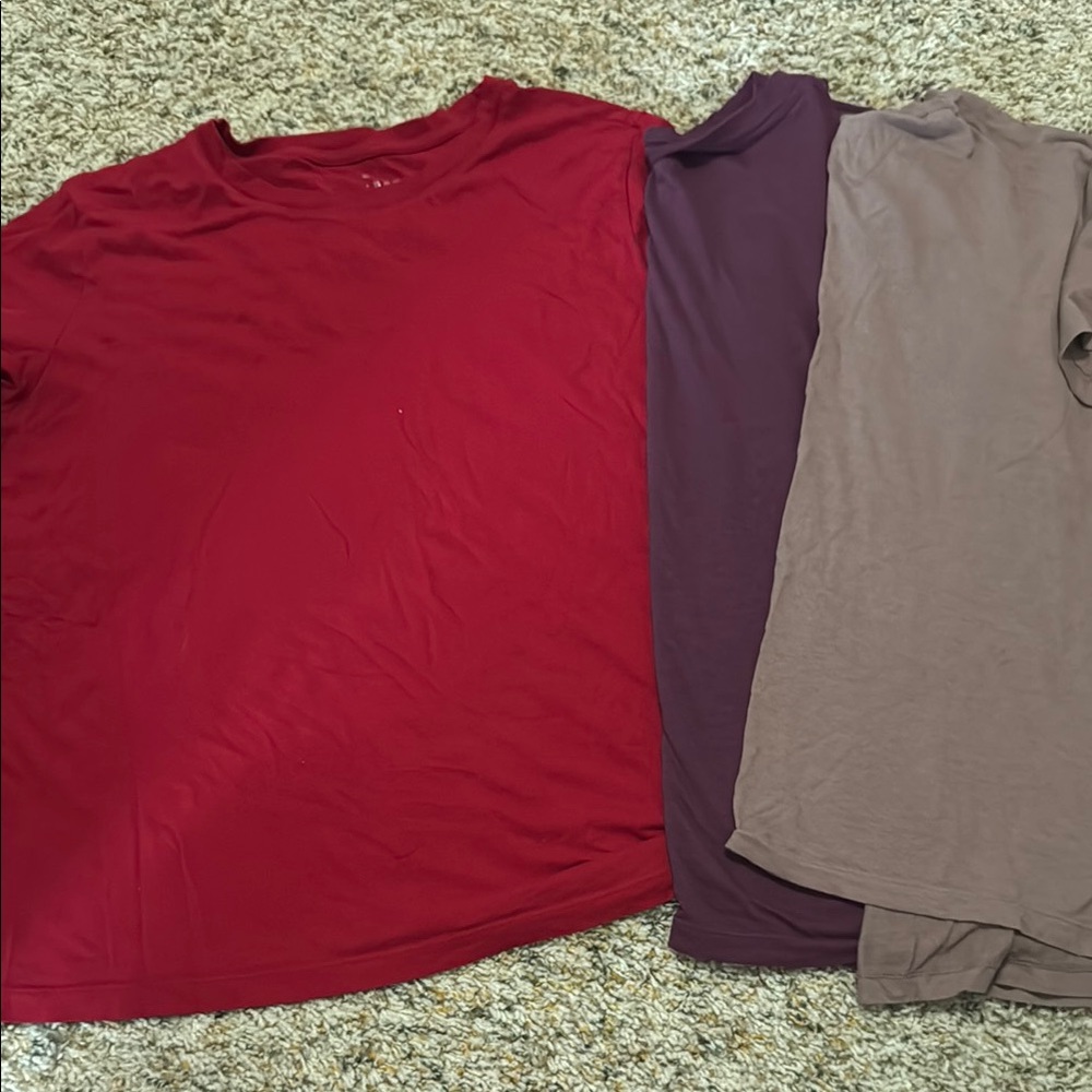 A New Day Red and Brown Short Sleeve Relaxed T-Shirt
